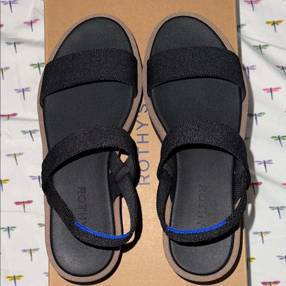 Rothy's The Lightweight Wedge Sandal in Pepper